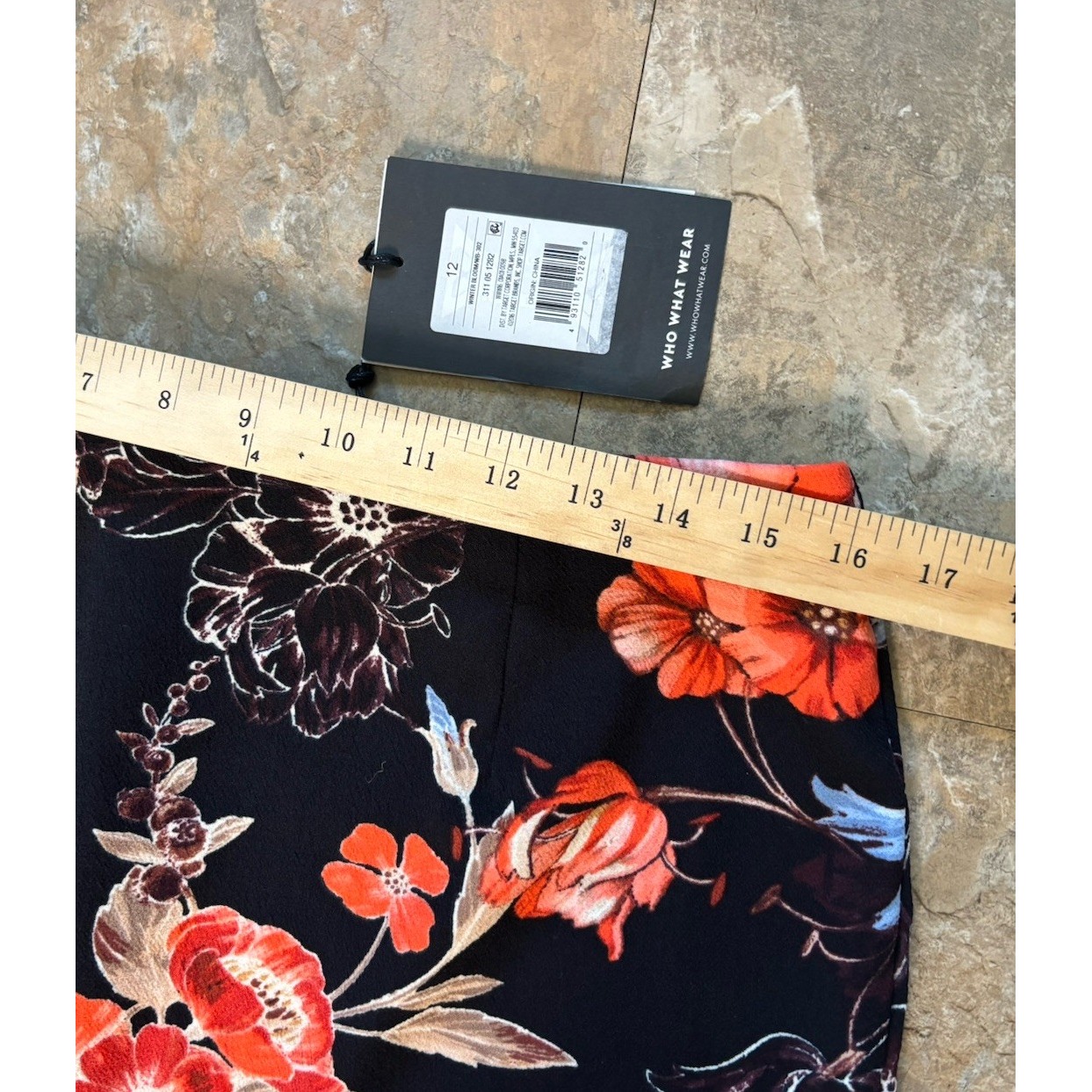 Who What Wear Woman's Floral Ruffle Mini Skirt Sz 12 New With Tags — image 3 of 4